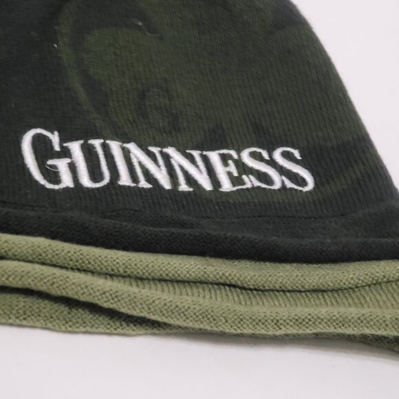 Guinness Beer & Bio Domes Hat Collab Beanie black/green Shredded Distressed OSFA - Picture 5 of 11